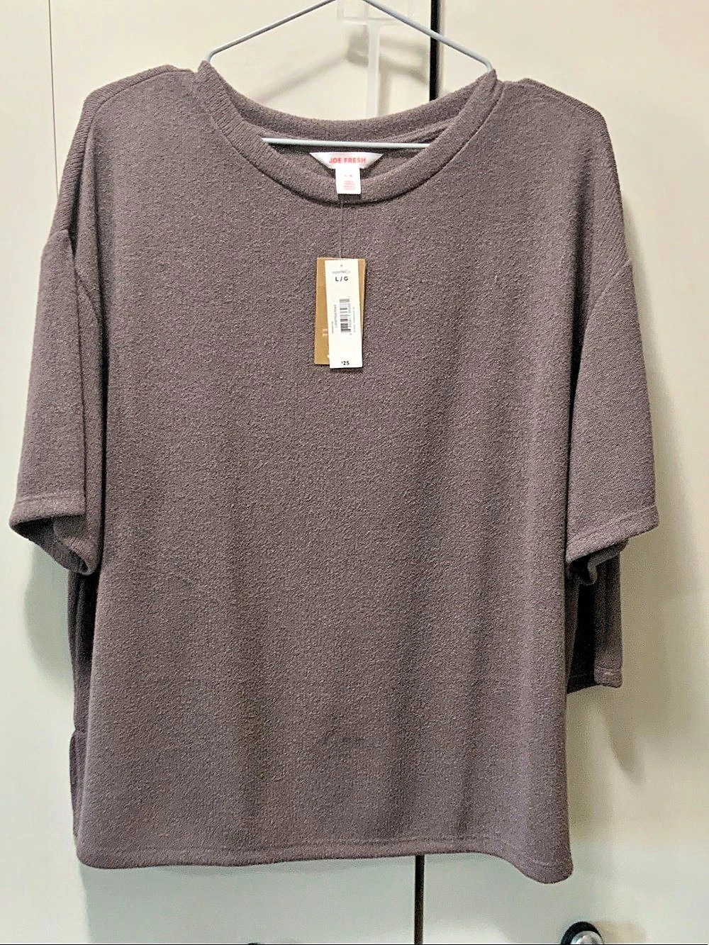 JOE FRESH Brown Short Sleeve Top Size Large NWT